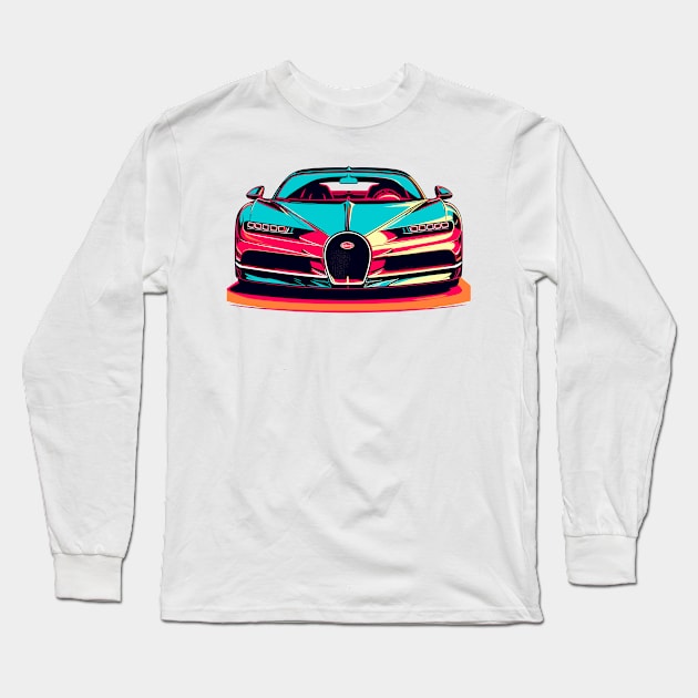 Bugatti Chiron Long Sleeve T-Shirt by Vehicles-Art